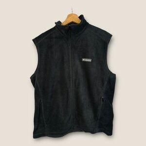 Columbia Mens size Large Steens Mountain Fleece Vest Black 1639261